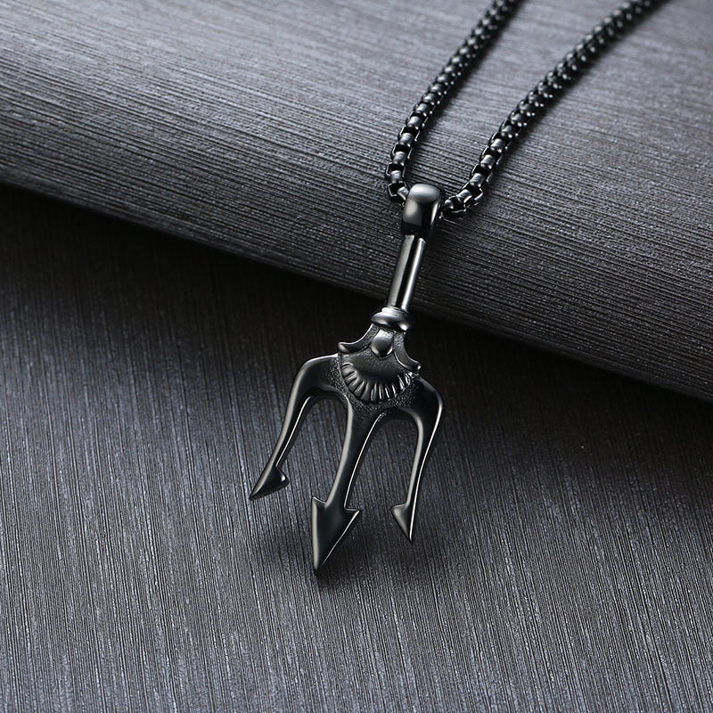 Aquaman Trident Titanium Steel Pendant Necklace